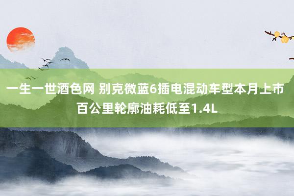 一生一世酒色网 别克微蓝6插电混动车型本月上市 百公里轮廓油